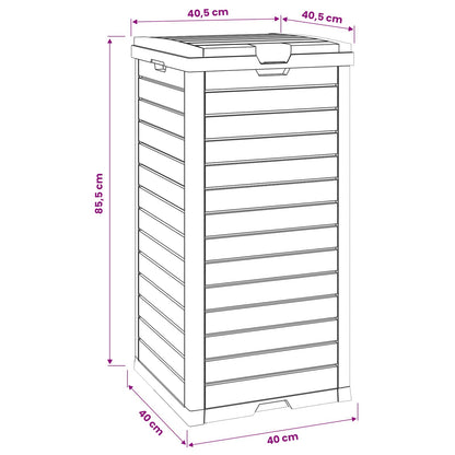 Outdoor-Mülltonne Hellbraun 41x41x86 cm Polypropylen