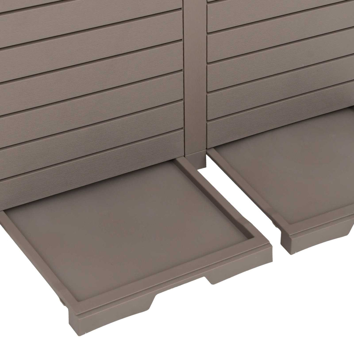 Outdoor-Mülltonne Hellbraun 78x41x86 cm Polypropylen