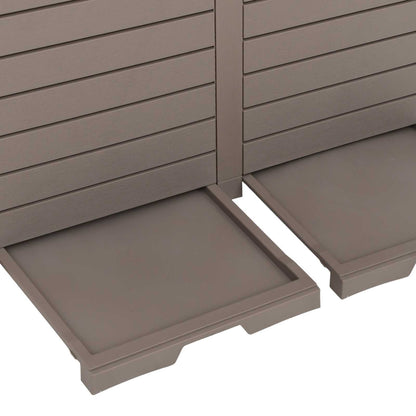 Outdoor-Mülltonne Hellbraun 78x41x86 cm Polypropylen