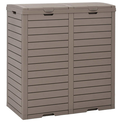 Outdoor-Mülltonne Hellbraun 78x41x86 cm Polypropylen