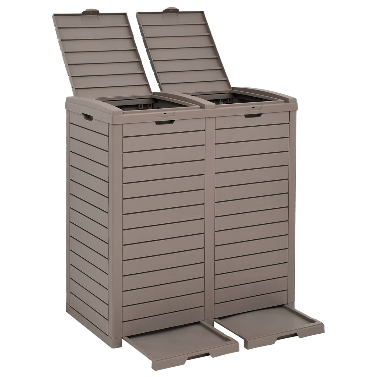 Outdoor-Mülltonne Hellbraun 78x41x86 cm Polypropylen