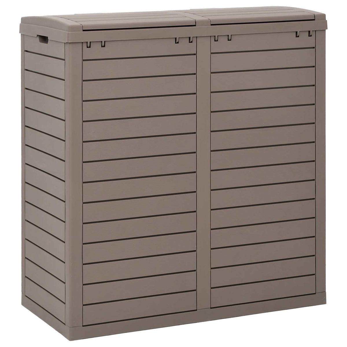 Outdoor-Mülltonne Hellbraun 78x41x86 cm Polypropylen