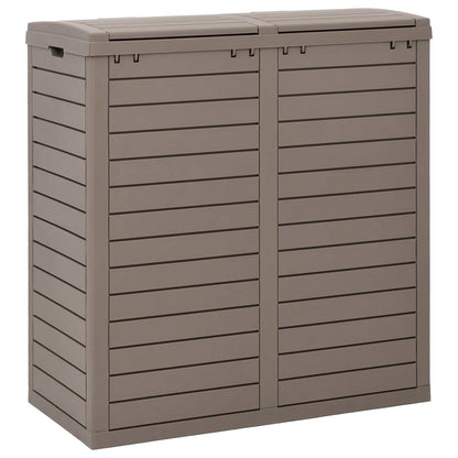 Outdoor-Mülltonne Hellbraun 78x41x86 cm Polypropylen