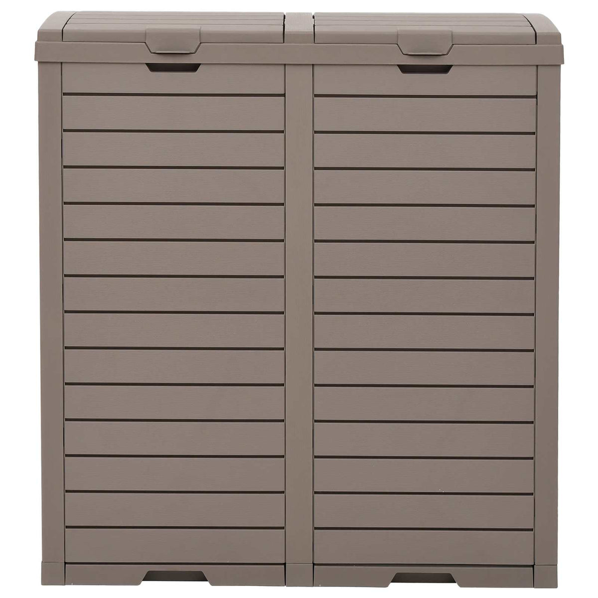Outdoor-Mülltonne Hellbraun 78x41x86 cm Polypropylen