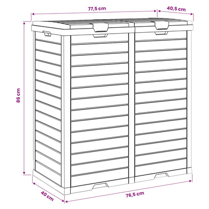 Outdoor-Mülltonne Hellbraun 78x41x86 cm Polypropylen