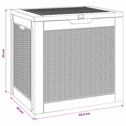 Gartenbox Schwarz 55,5x43x53 cm Polypropylen