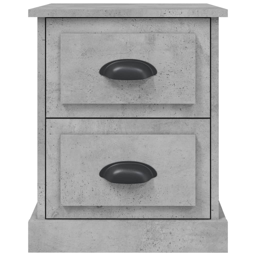 Table de chevet gris béton 39x39x47,5 cm en bois