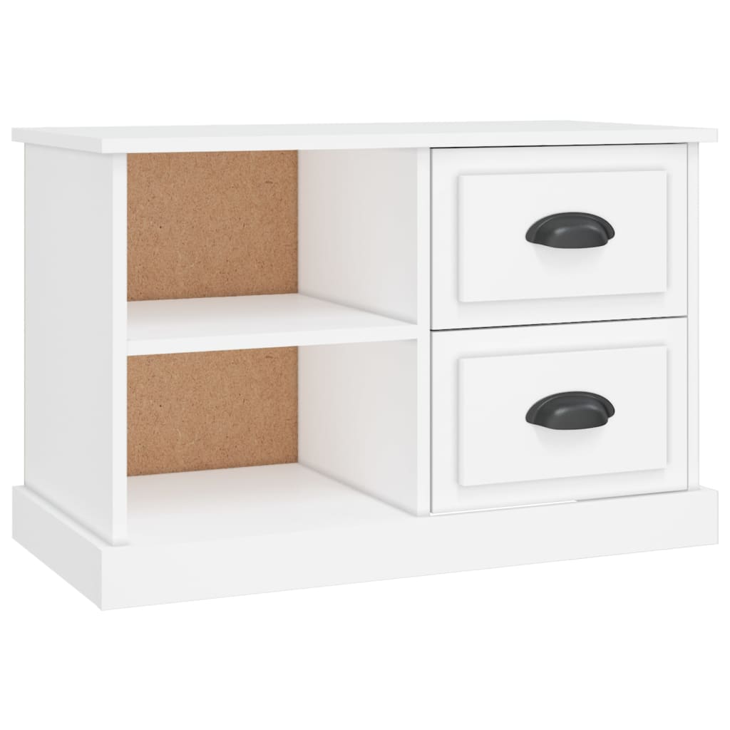Meuble TV blanc 73x35,5x47,5 cm en bois