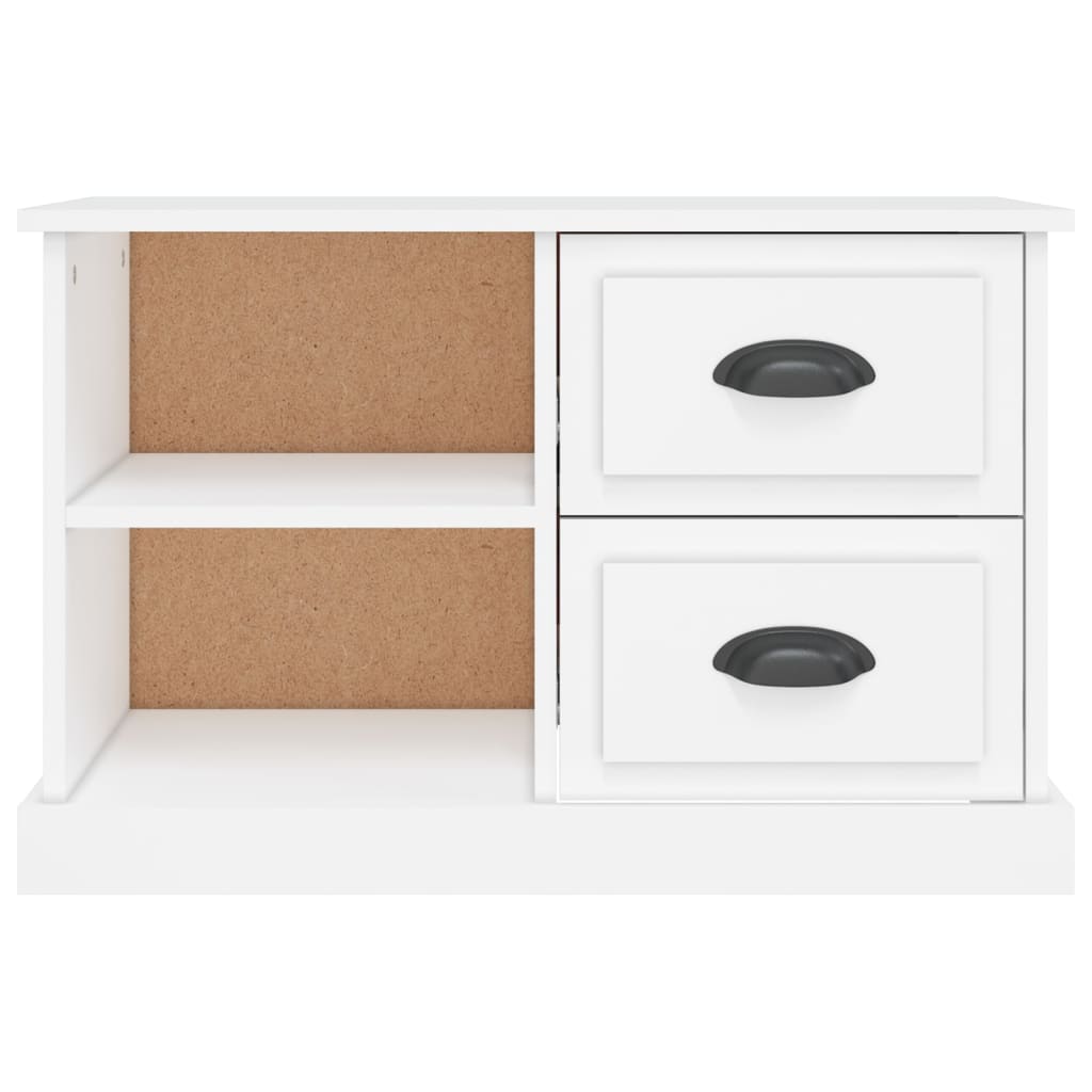 Meuble TV blanc 73x35,5x47,5 cm en bois