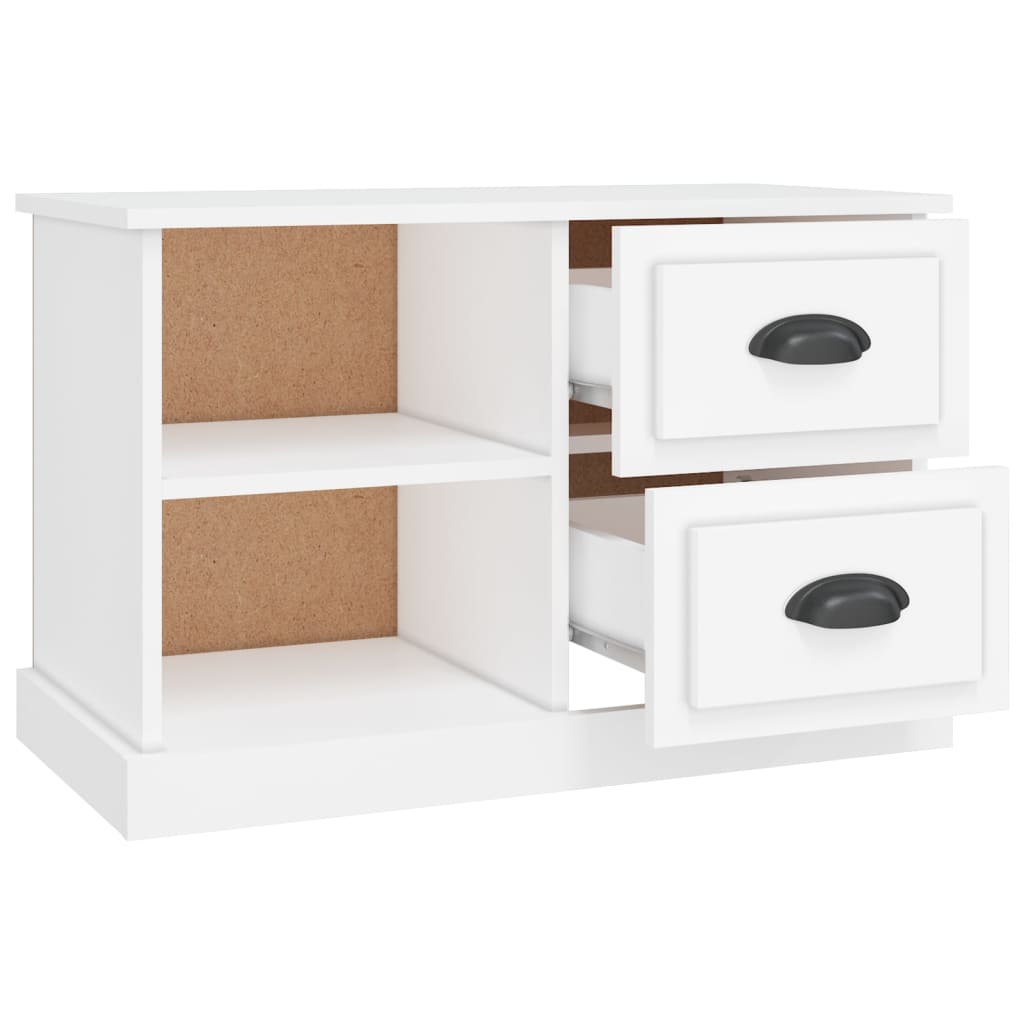 Meuble TV blanc 73x35,5x47,5 cm en bois