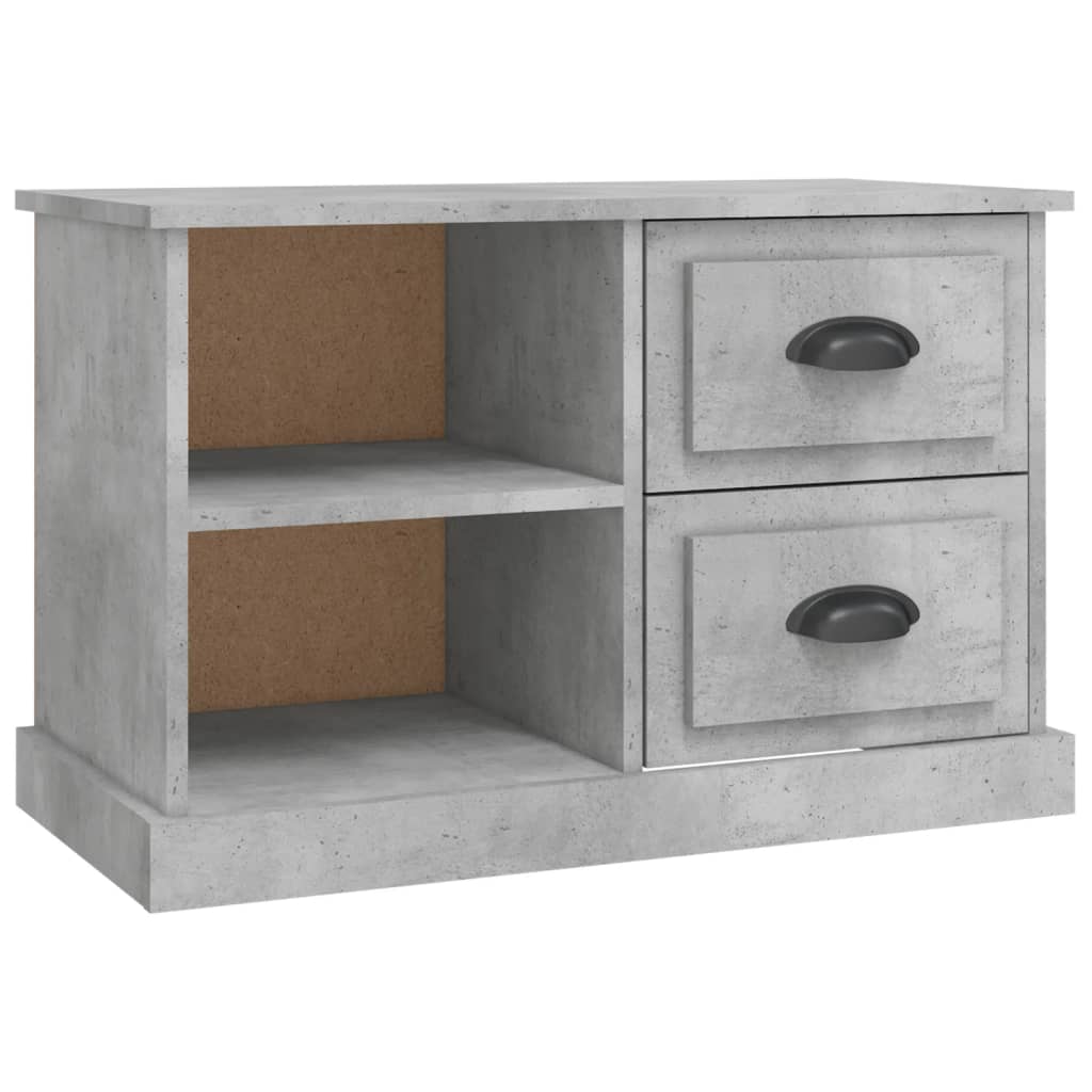 Meuble TV gris béton 73x35,5x47,5 cm en bois