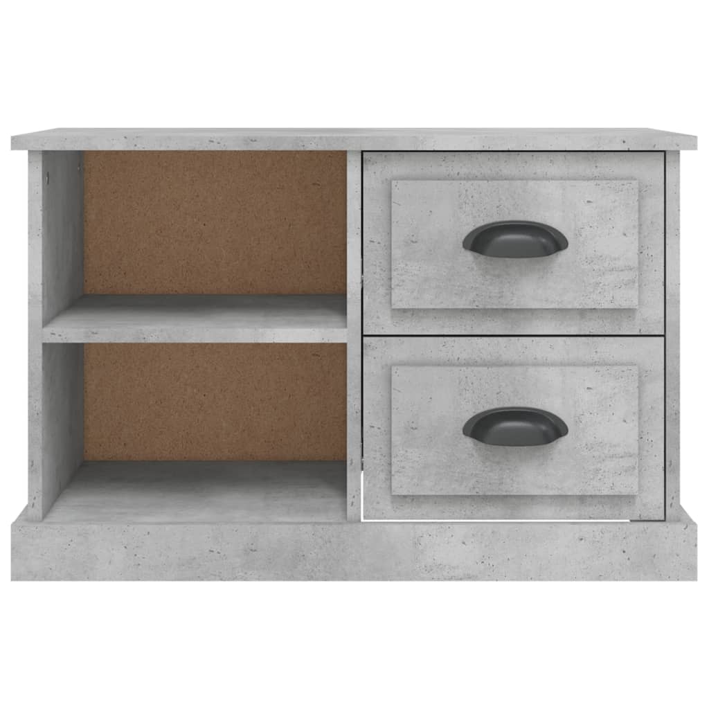 Meuble TV gris béton 73x35,5x47,5 cm en bois