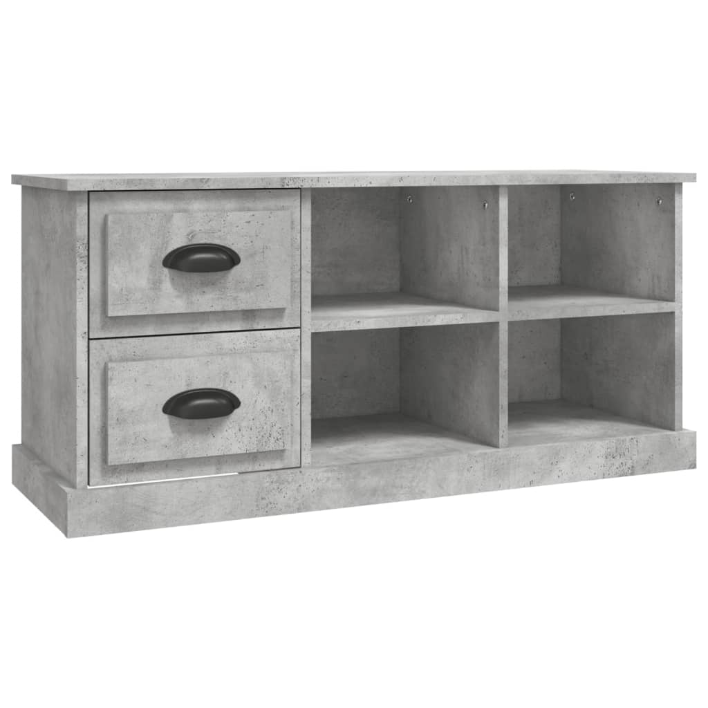 Meuble TV gris béton 102x35,5x47,5 cm en bois