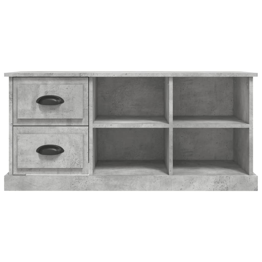 Meuble TV gris béton 102x35,5x47,5 cm en bois