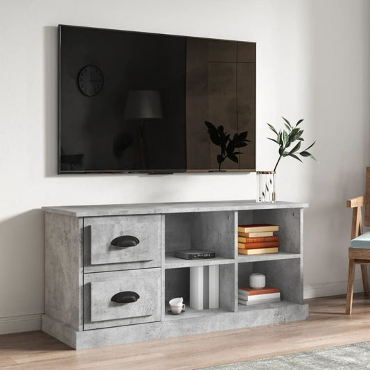 Meuble TV gris béton 102x35,5x47,5 cm en bois