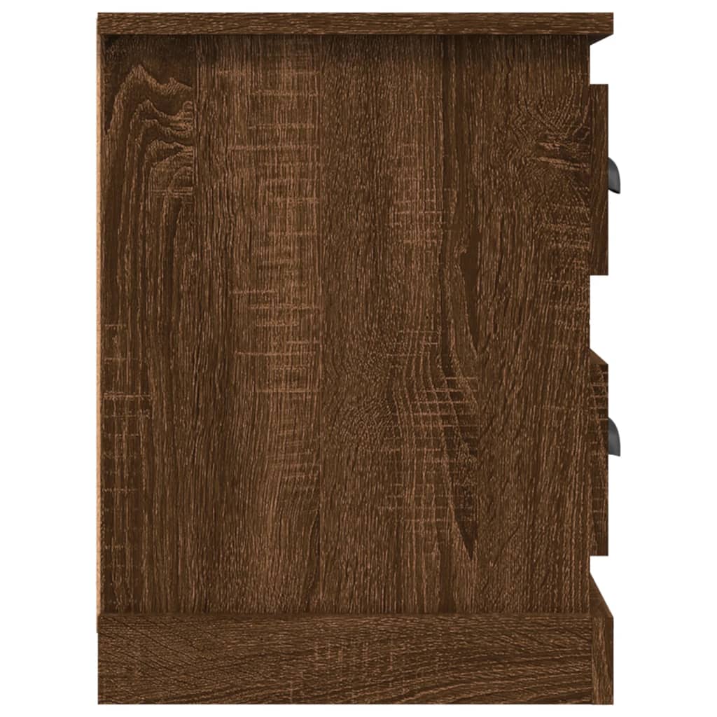 Meuble TV aspect chêne marron 102x35,5x47,5 cm matériau bois