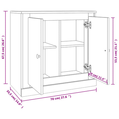 Sideboard Betongrau 70x35,5x67,5 cm Holzwerkstoff
