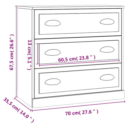 Sideboard Weiß 70x35,5x67,5 cm Holzwerkstoff