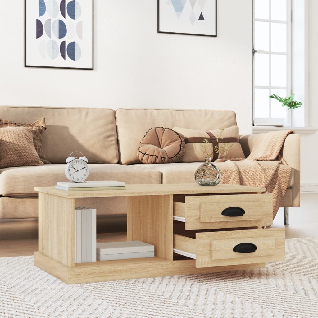Table basse en chêne Sonoma 90x50x35 cm matériau bois