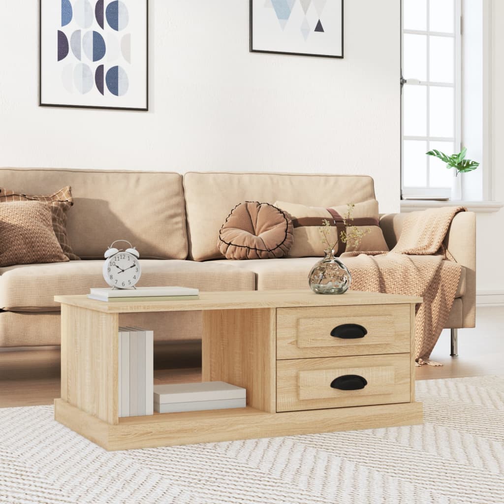 Table basse en chêne Sonoma 90x50x35 cm matériau bois