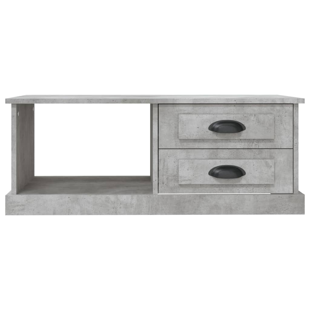 Table basse en béton gris 90x50x35 cm en bois