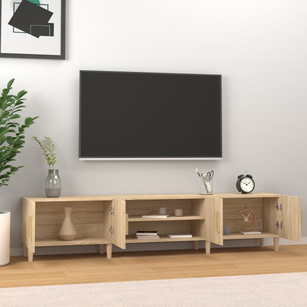 Meuble TV chêne Sonoma 180x31,5x40 cm matériau bois