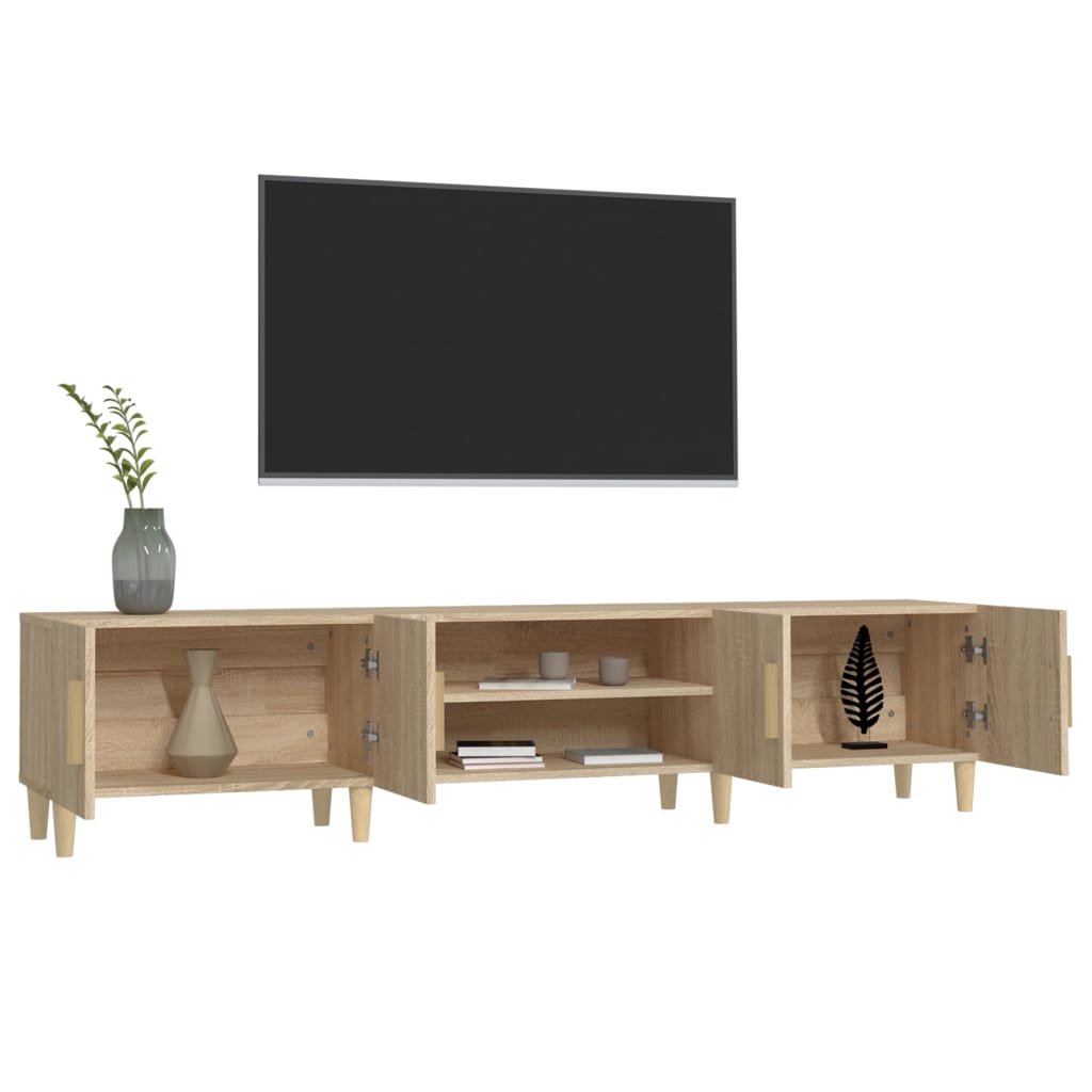 Meuble TV chêne Sonoma 180x31,5x40 cm matériau bois