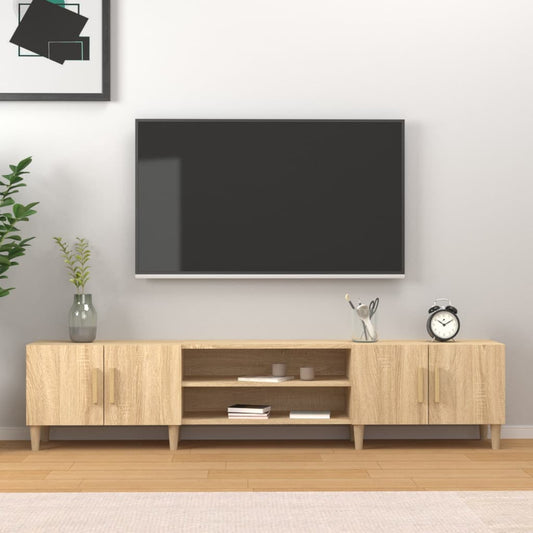 Meuble TV chêne Sonoma 180x31,5x40 cm matériau bois