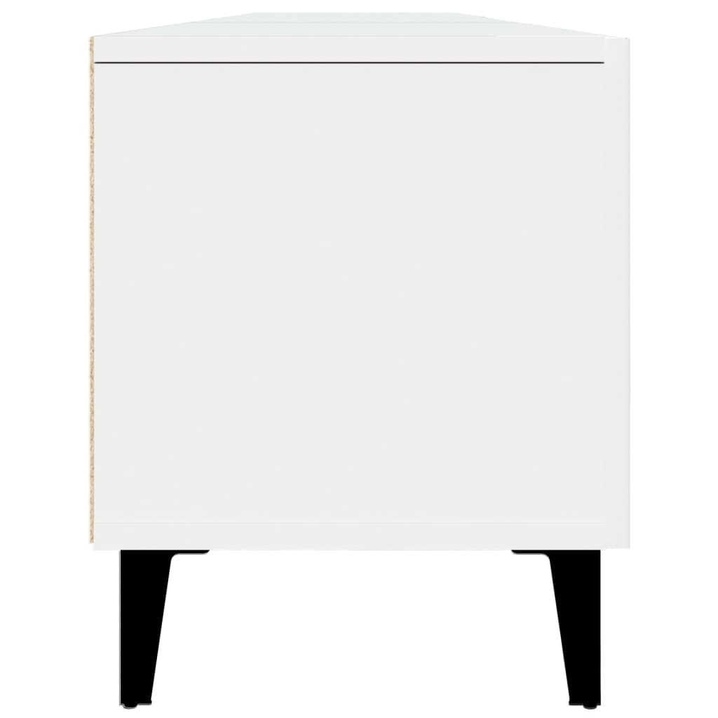 Meuble TV blanc 180x31,5x40 cm en bois