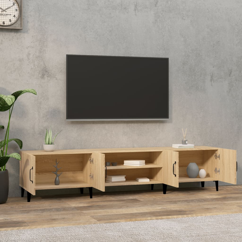 Meuble TV chêne Sonoma 180x31,5x40 cm matériau bois