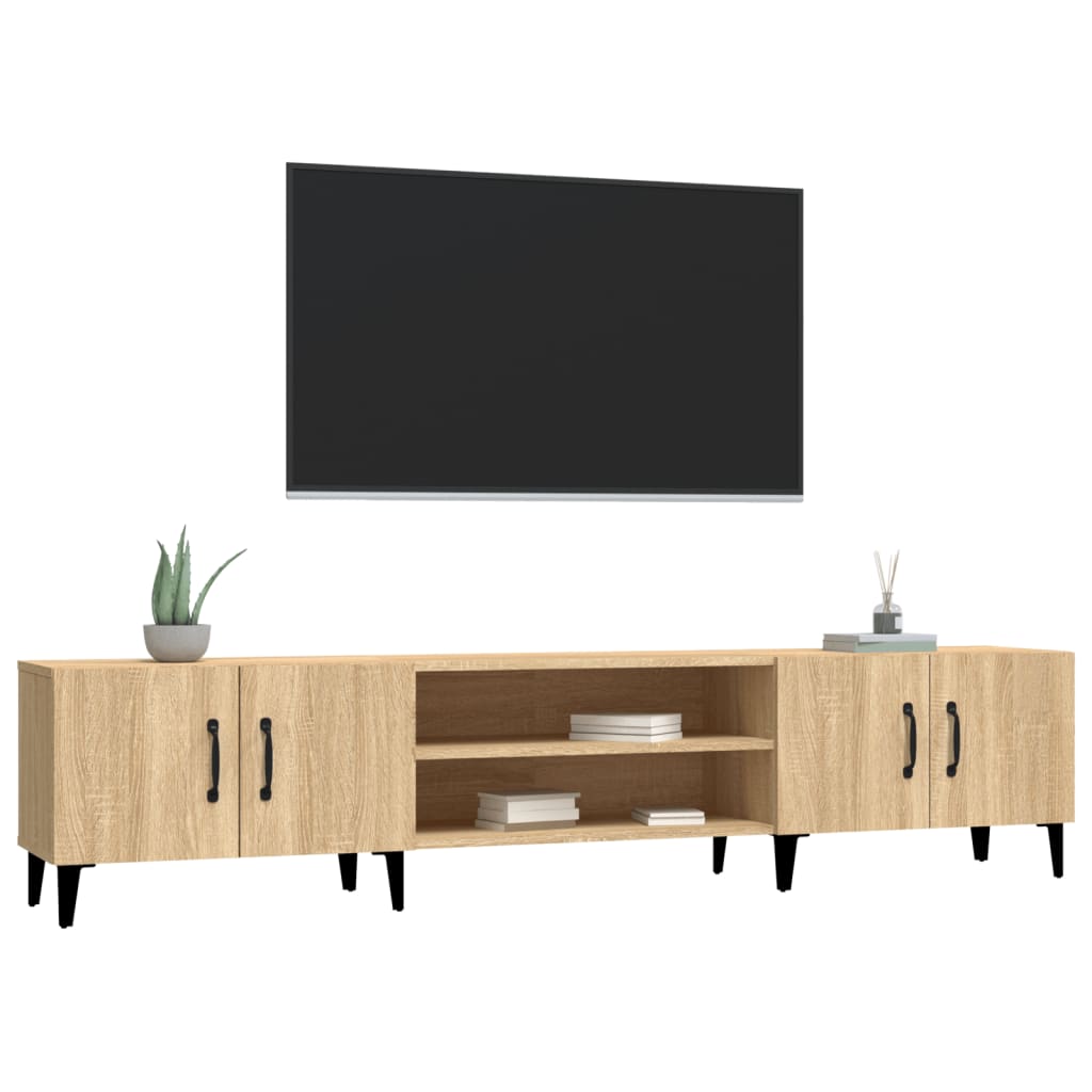 Meuble TV chêne Sonoma 180x31,5x40 cm matériau bois