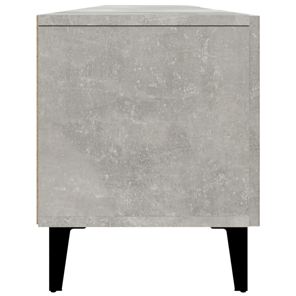 Meuble TV gris béton 180x31,5x40 cm en bois