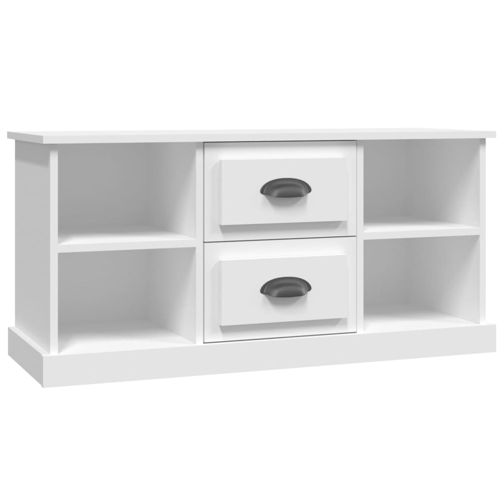 Meuble TV blanc 99,5x35,5x48 cm en bois