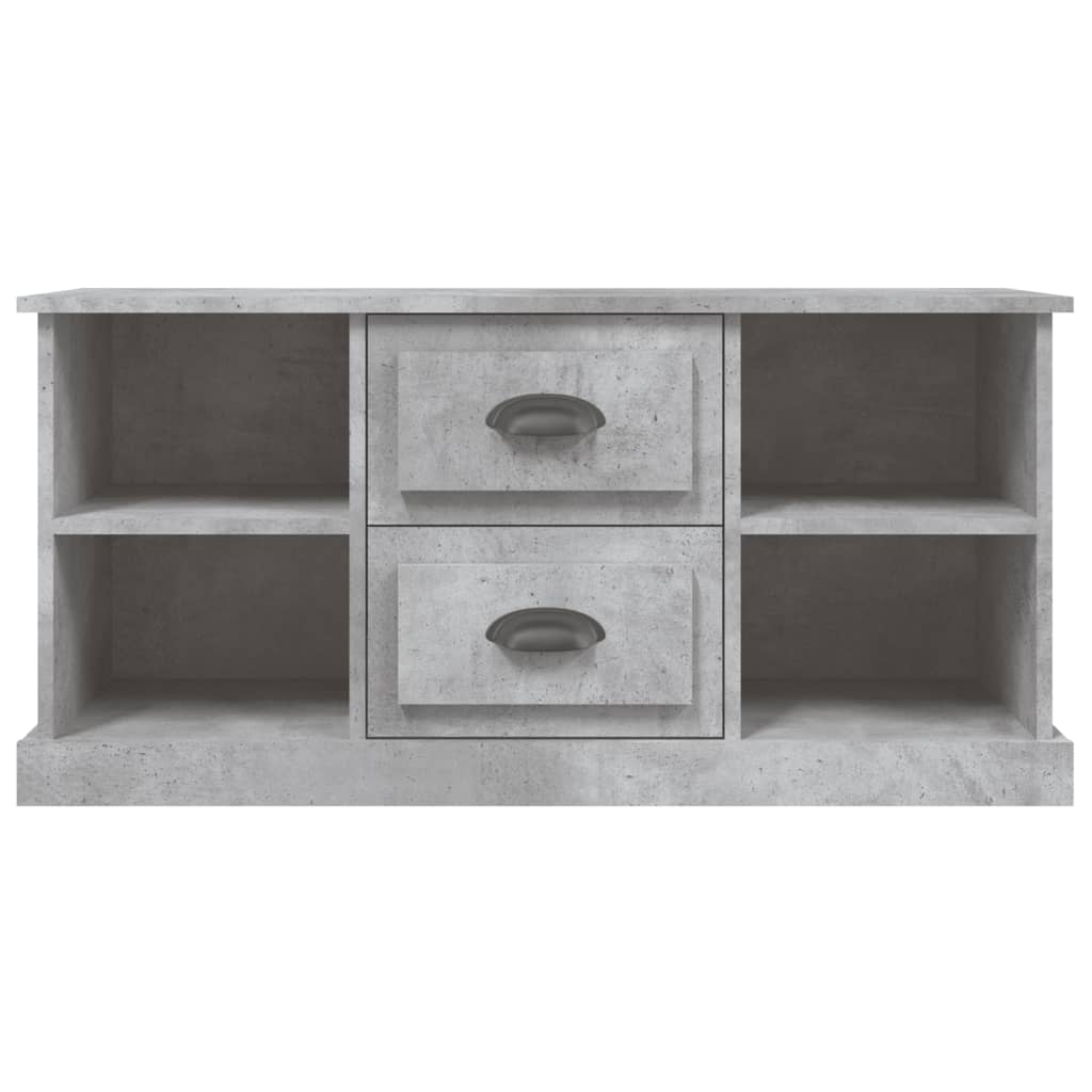 Meuble TV gris béton 99,5x35,5x48 cm en bois