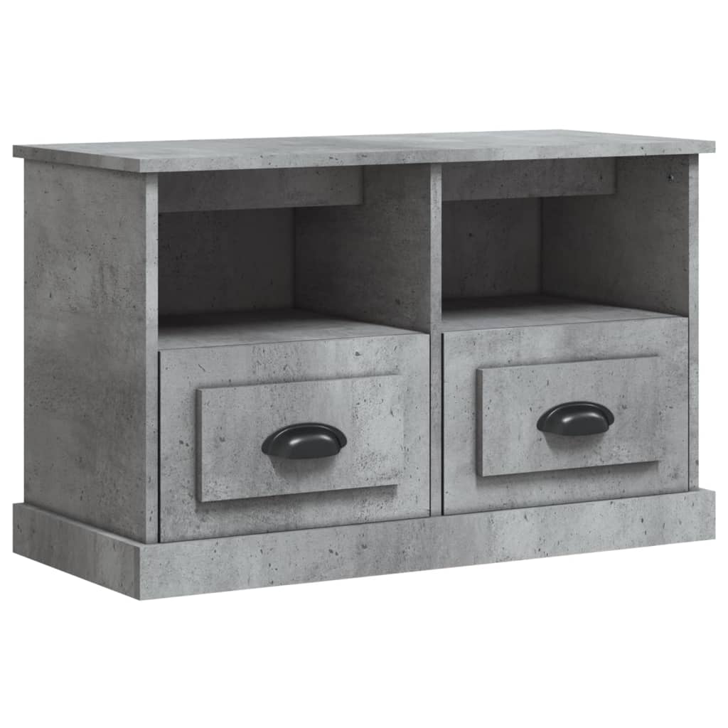 Meuble TV gris béton 80x35x50 cm en bois