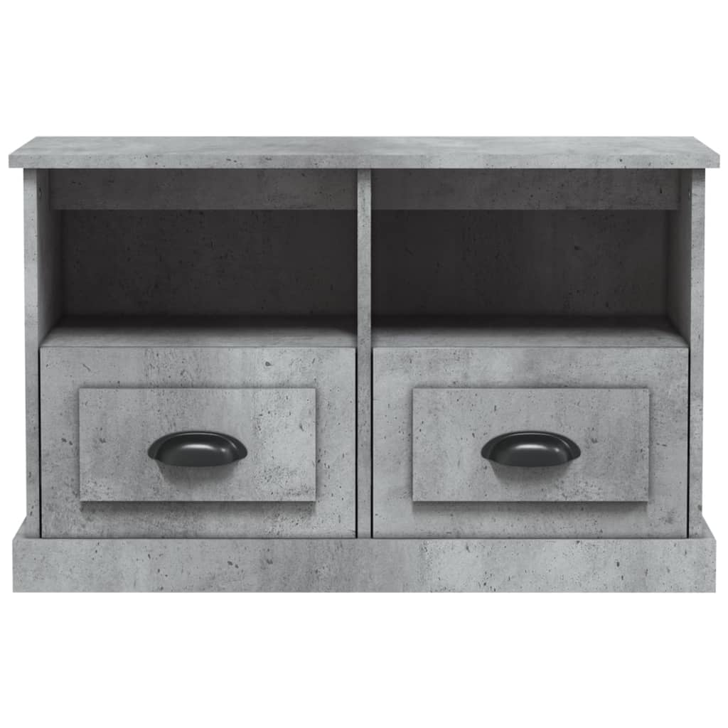 Meuble TV gris béton 80x35x50 cm en bois