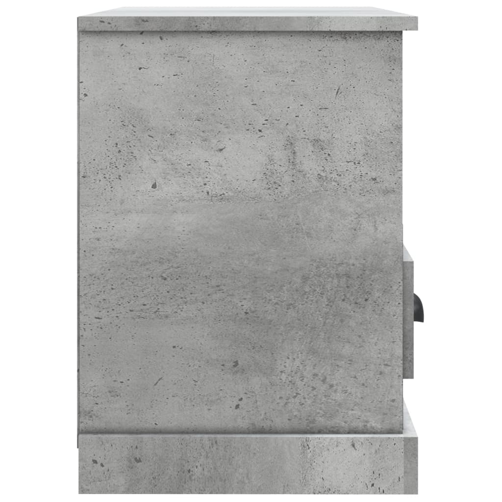 Meuble TV gris béton 80x35x50 cm en bois