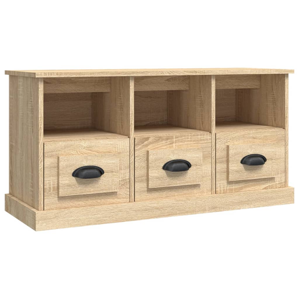 Meuble TV chêne Sonoma 100x35x50 cm matériau bois