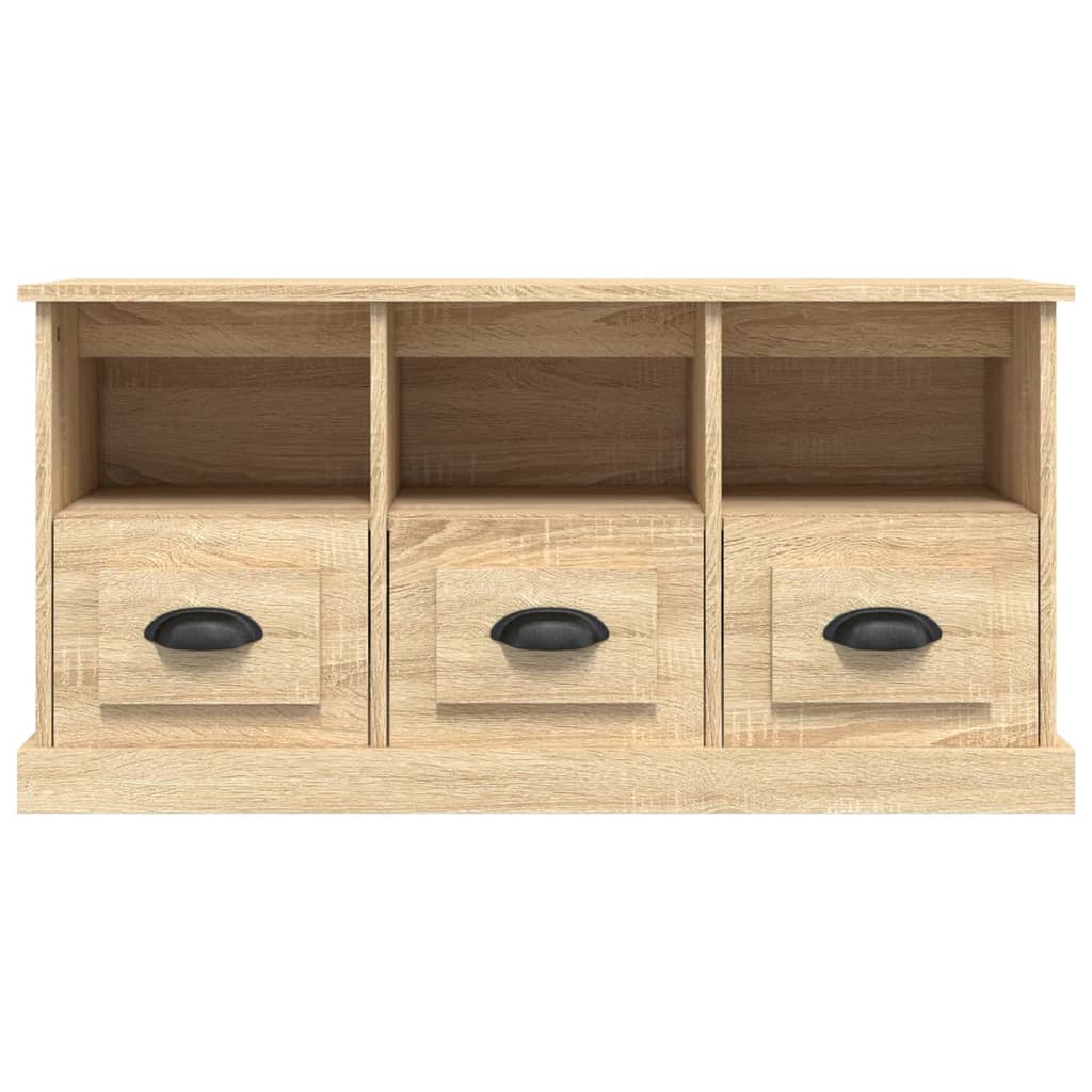 Meuble TV chêne Sonoma 100x35x50 cm matériau bois