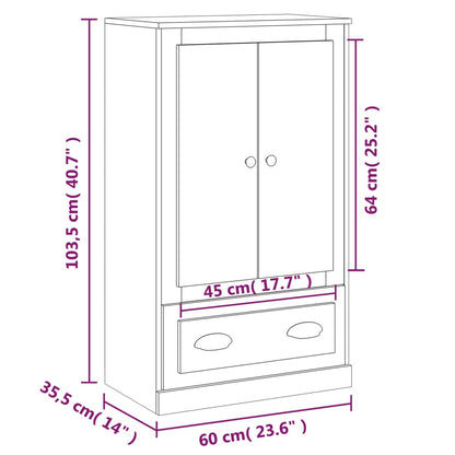 Highboard Sonoma-Eiche 60x35,5x103,5 cm Holzwerkstoff