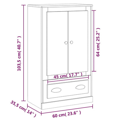 Highboard Grau Sonoma 60x35,5x103,5 cm Holzwerkstoff