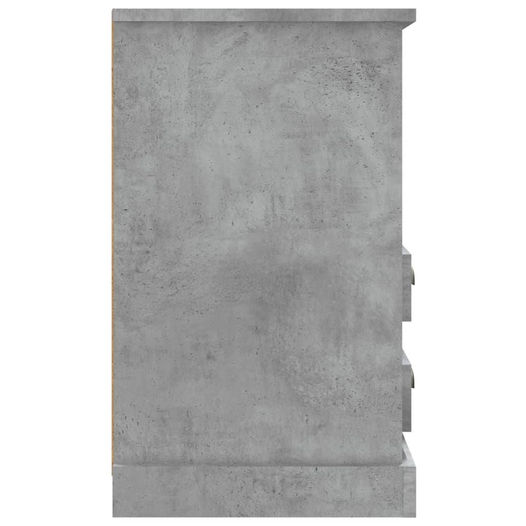 Table de chevet gris béton 43x36x60 cm