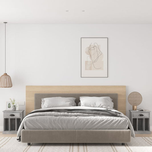 Bedside tables 2 pcs. Concrete grey 43x36x50 cm