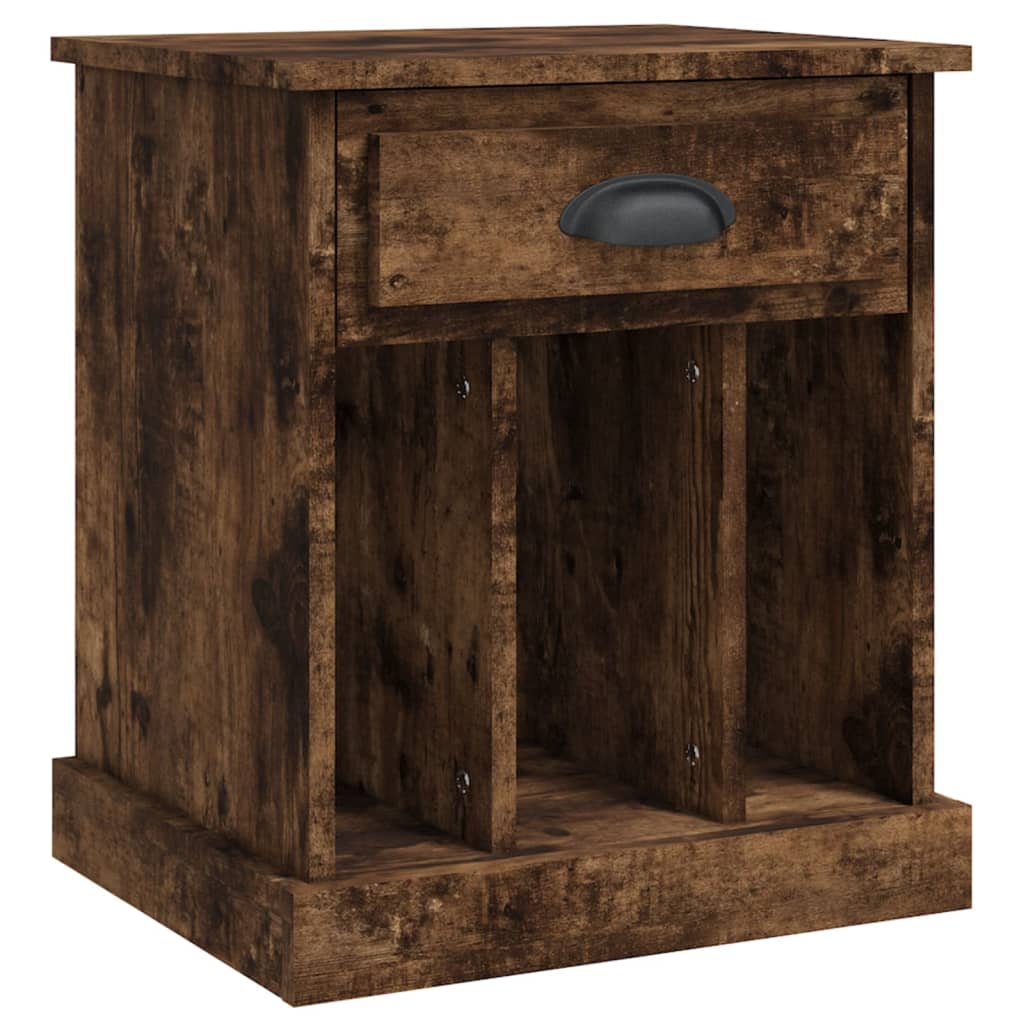 Bedside table smoked oak 43x36x50 cm