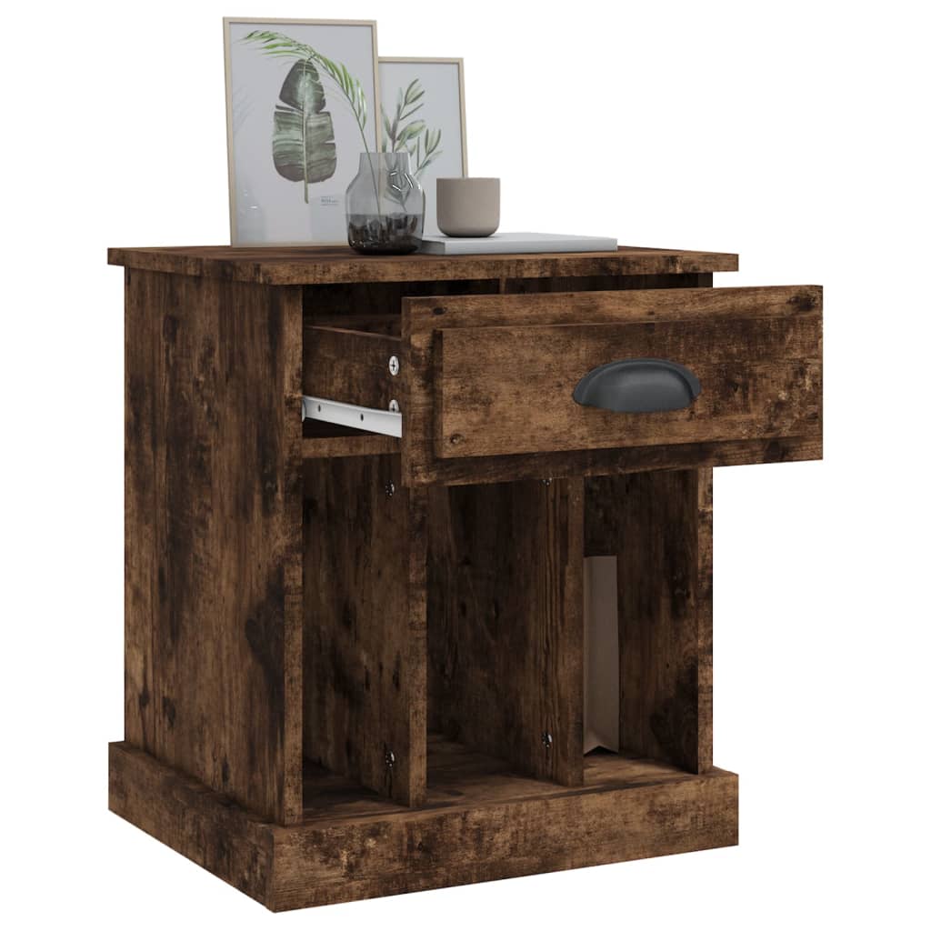 Bedside table smoked oak 43x36x50 cm