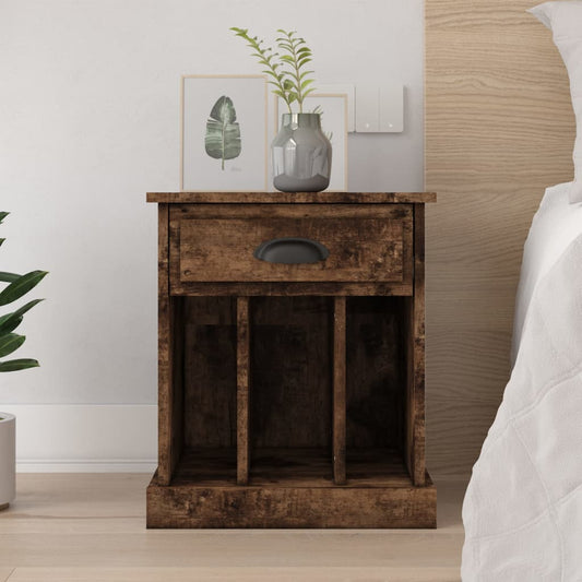 Bedside table smoked oak 43x36x50 cm