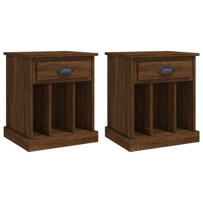 Nachttische 2 Stk. Braun Eichen-Optik 43x36x50 cm