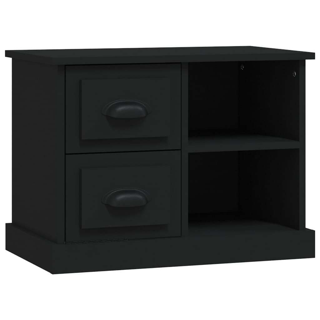 Bedside Table Black 60x35.5x45 cm