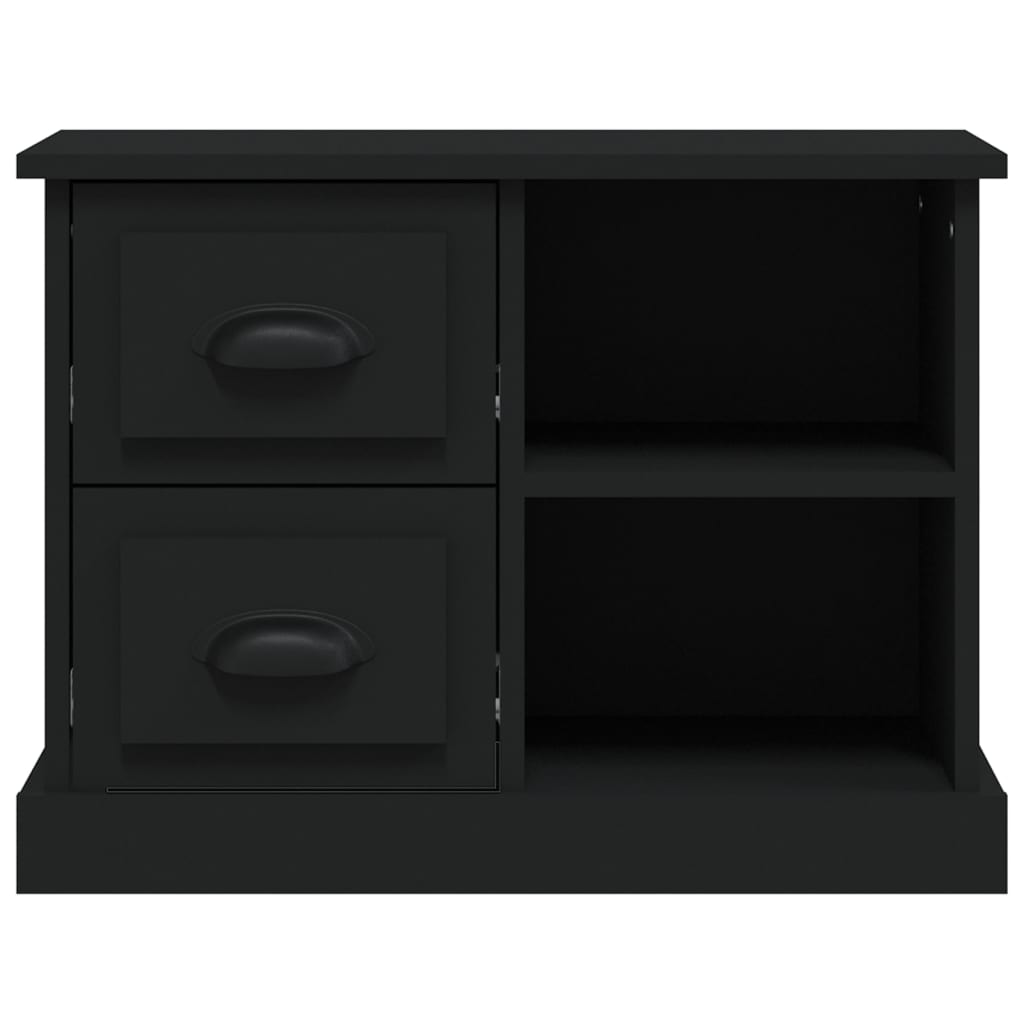 Bedside Table Black 60x35.5x45 cm