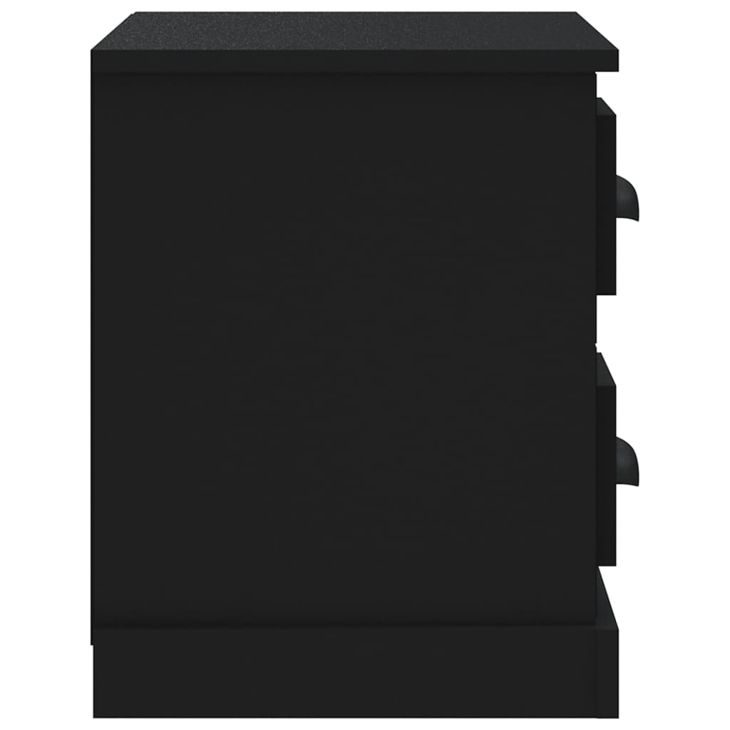 Bedside Table Black 60x35.5x45 cm